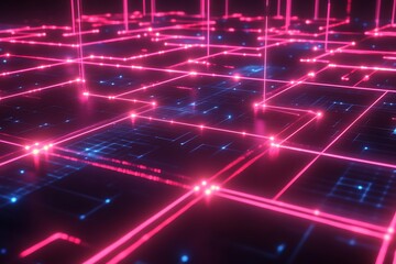 a futuristic digital grid
