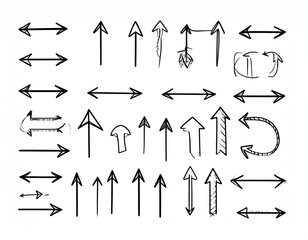 Collection of hand-drawn arrows
