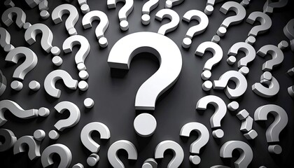 Many question marks, a central focus