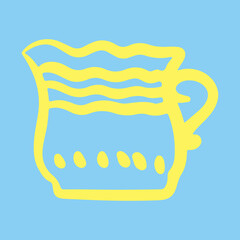 Coffee cup Cappuccino Linear drawing ink	
