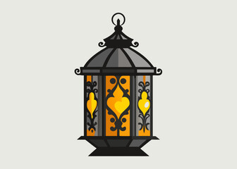 lantern with a candle