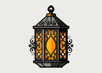 lantern with a candle