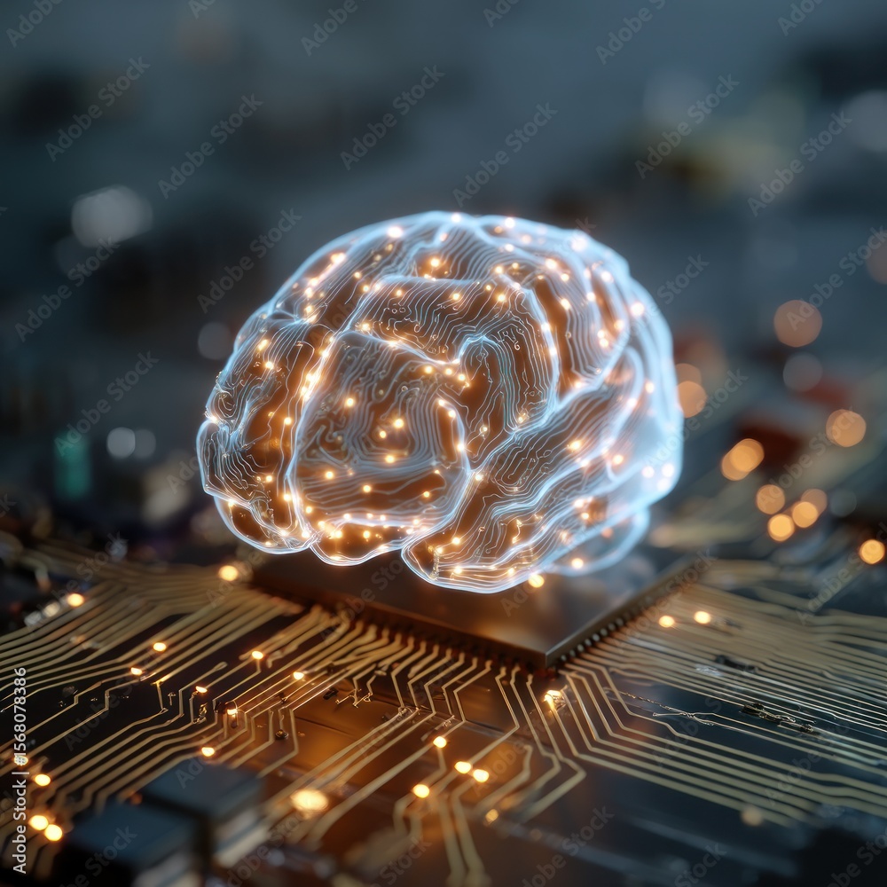Poster brain on a computer chip