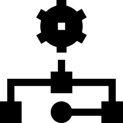 Obraz premium Flat vector icon representing algorithms, commonly used in programming, data analysis, artificial intelligence, and computer science. Ideal for illustrating concepts related to automation, machine lea