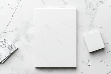 Detailed Picture of White Magazine Cover Model Top View