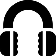 Flat vector icon of earmuffs, representing winter accessories used for ear protection against cold weather. Ideal for seasonal designs, fashion guides, winter clothing stores, or educational content a