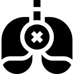 Flat vector icon of asthma, featuring an inhaler symbol representing respiratory conditions, breathing issues, and medical treatment. Ideal for healthcare apps, hospital websites, medical education, p