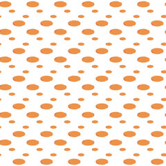 Seamless Pattern with Orange Abstract Shapes on White Background