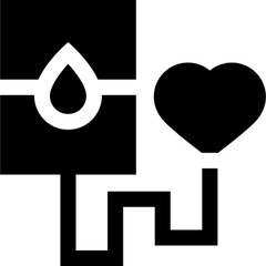 Minimalist line icon of a donation hand with a heart, symbolizing charity, giving, and humanitarian support. Ideal for nonprofit campaigns, crowdfunding platforms, social impact apps, volunteering pro