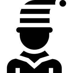 Minimalist line icon of a dwarf character, symbolizing fantasy, folklore, and mythical stories. Ideal for games, storybooks, fairytale designs, children’s content, mythology illustrations, and UI UX d