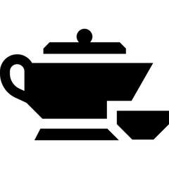 Minimalist flat icon of a green tea cup (nokcha) in a traditional Korean style. Designed with clean lines and subtle earthy tones, ideal for food apps, wellness blogs, cultural infographics, or packag