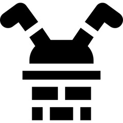 A clean and minimal vector icon of a chimney, illustrated in line art style. Ideal for architecture visuals, home construction themes, fireplace interfaces, winter or Christmas graphics, and UI UX des