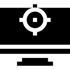 A clean and minimal vector icon of a targeting crosshair, illustrated in line art style. Perfect for marketing campaigns, strategic planning, business analytics, GPS interfaces, user targeting, and UI