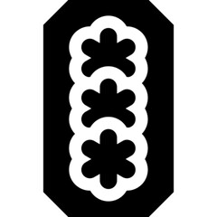 A minimal and clean vector icon of yakgwa, a traditional Korean honey cookie, illustrated in line art style. Ideal for use in food apps, Korean cuisine designs, cultural content, recipe sites, menus, 