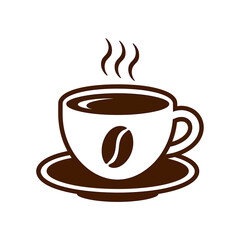Obraz premium Warm Cup of Coffee or Tea A Simple Illustration