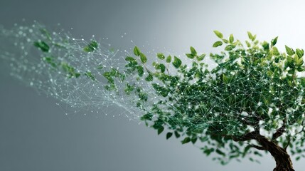 Digital Leaves and Neural Nature – Concept of Artificial Growth and Sustainability