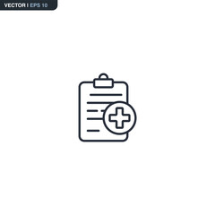 Medical report checklist icon