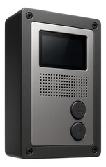 Fototapeta premium Industrial-grade video intercom for a warehouse with multiple access points.