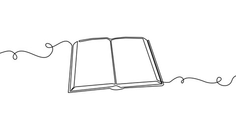 Art line book read school open illustration education one continuous icon. Book line sketch study outline research shelf paper drawn stack old background bible hand vector library doodle pen write.