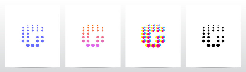 Dots Big To Small Going Up Letter Initial Logo Design G