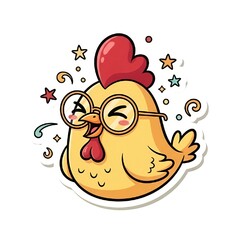 Naklejka premium Cartoon chicken 