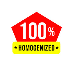 100% homogenized png, milk process, dairy label