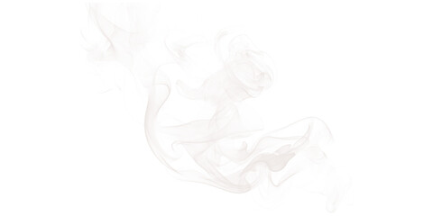 Abstract representation of swirling white smoke against a stark black background design element