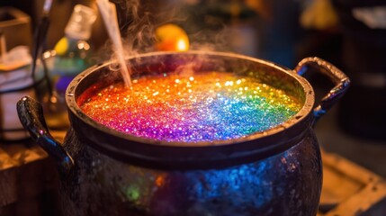 Magical bubbling cauldron