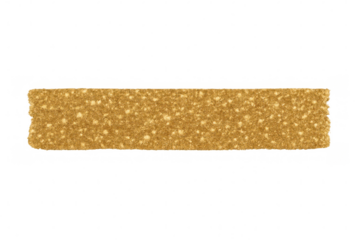 Metallic golden glitter tape sparkling across transparent background, enhancing creative crafting and scrapbooking with vibrant decorative shimmer