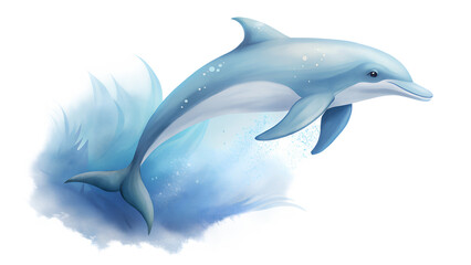 dolphin isolated on white background