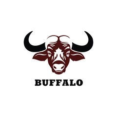 Buffalo head logo template design