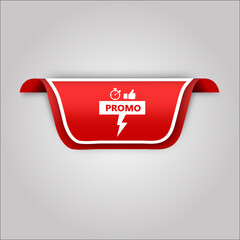 Promo Banner Sale banner Red flat website for bannersdesign and poster art