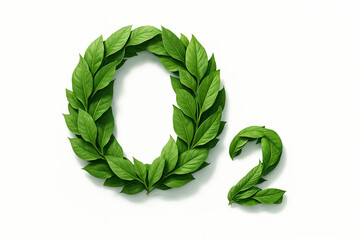 oxygen, O2 3d render