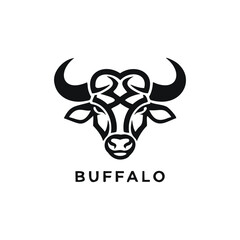 Buffalo head logo template design