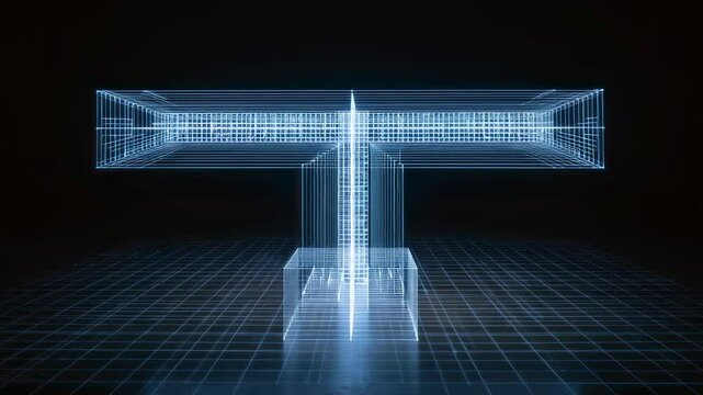 Abstract digital architectural structure