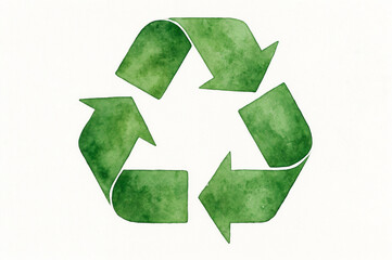 recycle symbol on white background