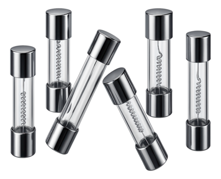 Fast-acting fuses used to protect sensitive electronic equipment in a living room.