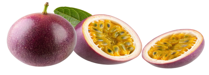 Passion fruit whole and sliced tropical fruit photography exotic food healthy eating fruit nutrition diet food 100