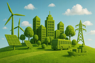 Eco-Friendly Urban Design with Renewable Energy