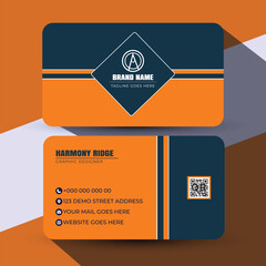 Modern business card design template.