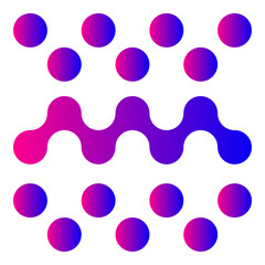 Gradient Abstract Circles and Wavy Background