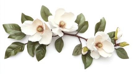Magnolia blossoms branch