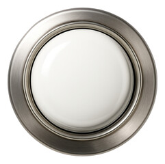 Flush button with a white ceramic finish, ideal for traditional home settings.