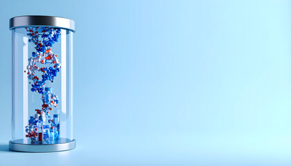 Glass Vase with Spherical Particles for Scientific Concepts