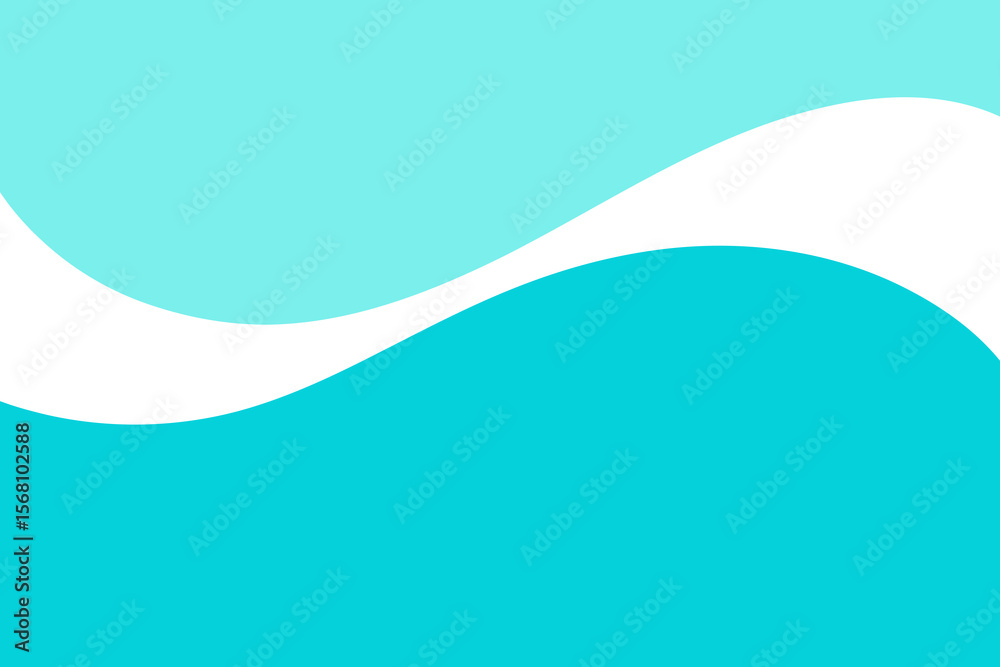 Fototapete abstract minimalistic simple modern sea background with space for text. ocean wave shape on white, f