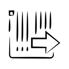 Barcode with a forward arrow