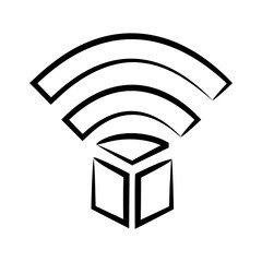 Wi-Fi signal transforming into a package