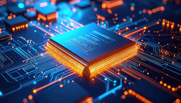 High-tech computer chip