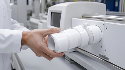 Coil factory, Wound coils being labeled and logged for production batch tracking.