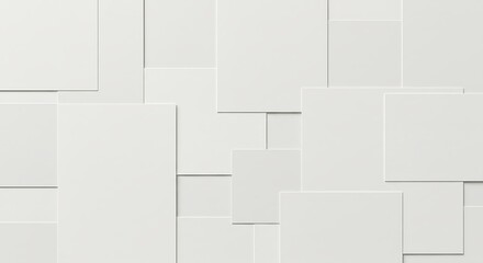 Obraz premium Abstract Geometric Pattern of Overlapping White Sheets